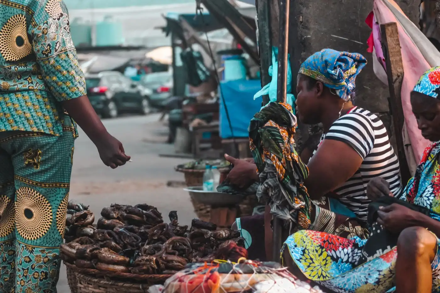 Market trader at her stall